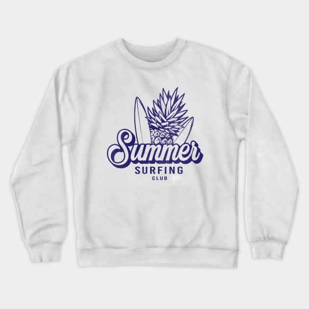 Summer Surfing Club Crewneck Sweatshirt by PowelCastStudio